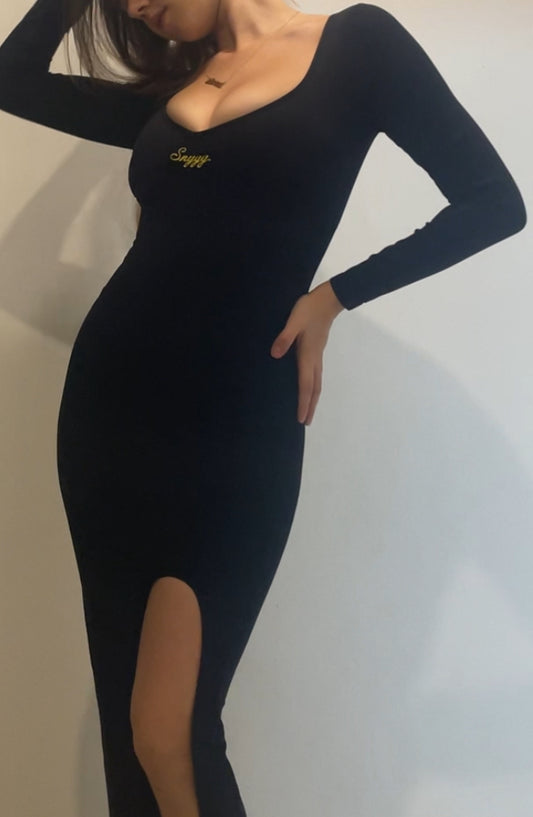 Snatching long sleeve dress